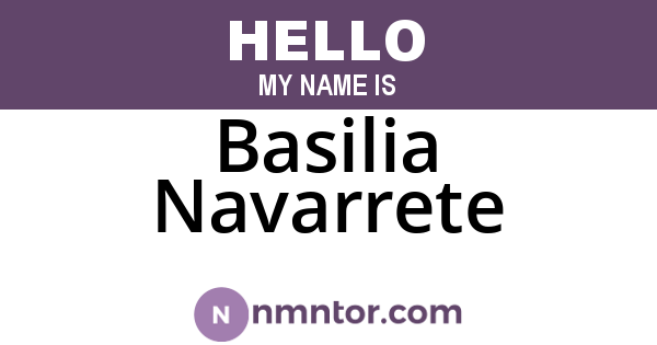Basilia Navarrete