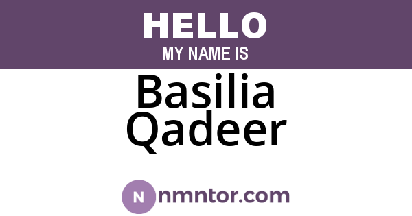 Basilia Qadeer