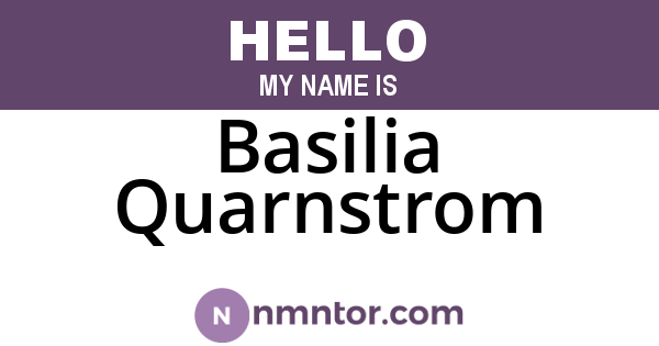 Basilia Quarnstrom