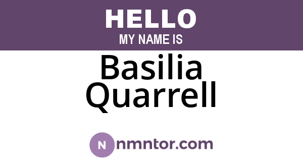 Basilia Quarrell