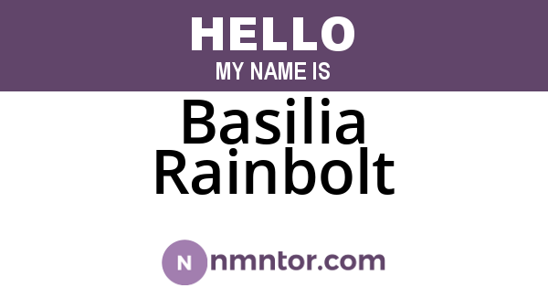 Basilia Rainbolt