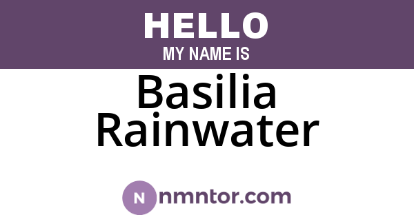 Basilia Rainwater