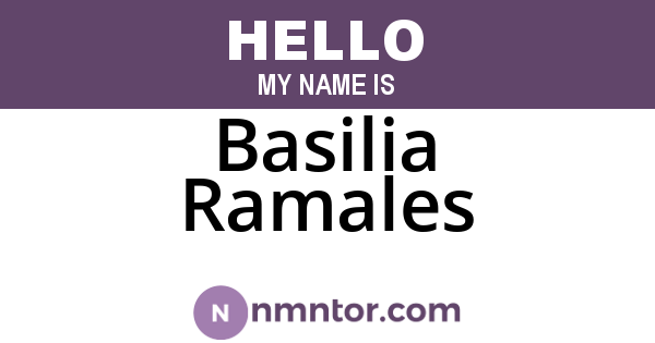 Basilia Ramales