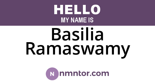 Basilia Ramaswamy