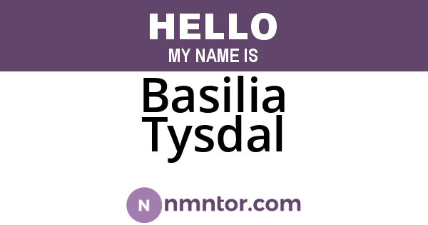 Basilia Tysdal