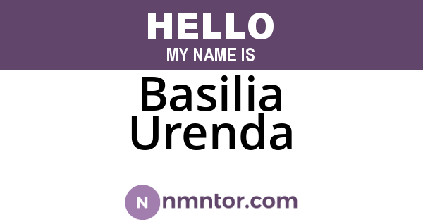 Basilia Urenda
