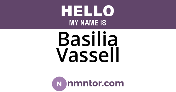 Basilia Vassell