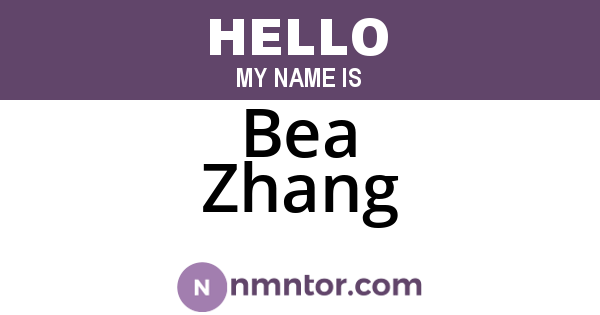 Bea Zhang