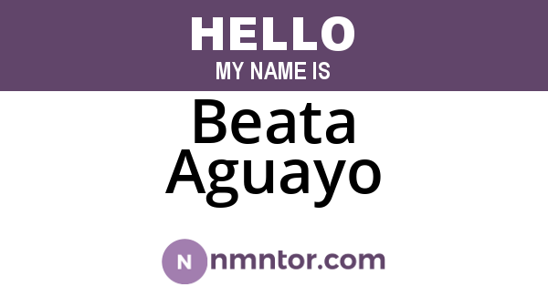 Beata Aguayo