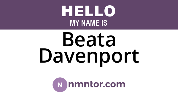 Beata Davenport