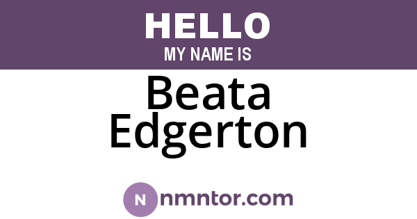 Beata Edgerton