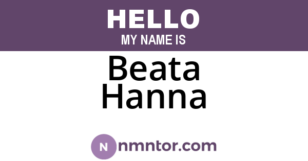 Beata Hanna