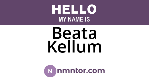 Beata Kellum