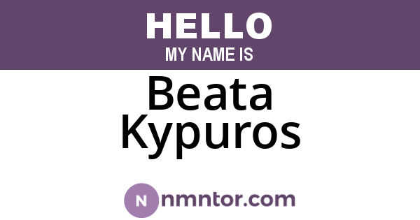 Beata Kypuros