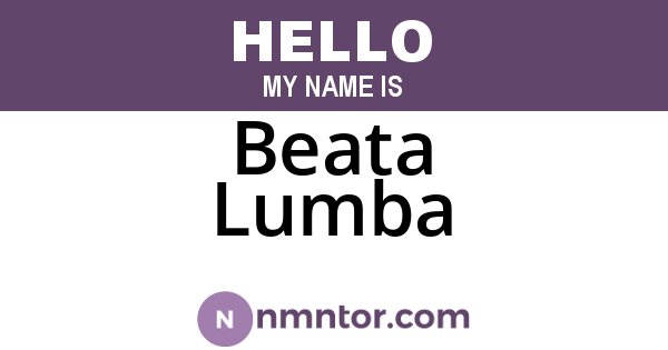 Beata Lumba