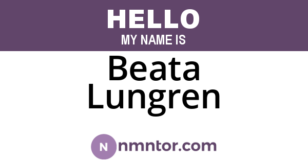 Beata Lungren