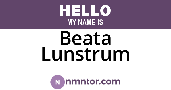 Beata Lunstrum