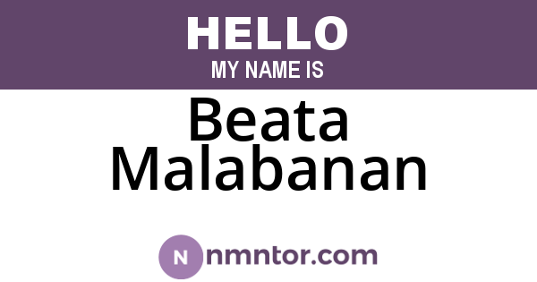 Beata Malabanan