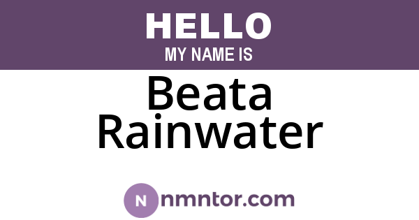 Beata Rainwater