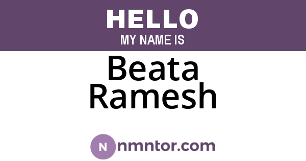 Beata Ramesh