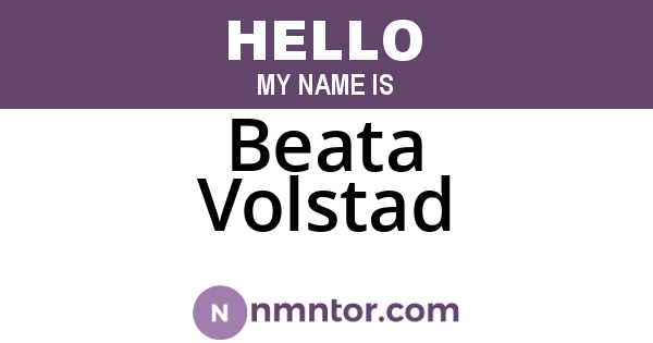 Beata Volstad