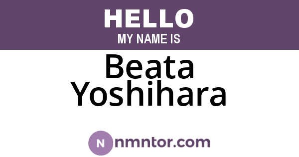 Beata Yoshihara