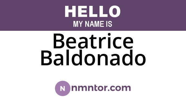 Beatrice Baldonado