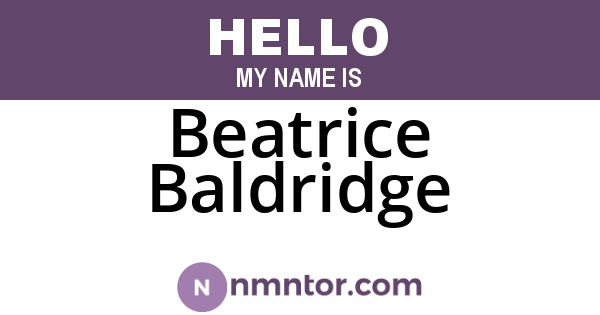 Beatrice Baldridge
