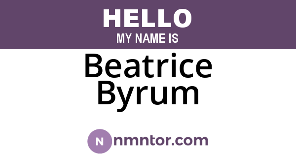 Beatrice Byrum