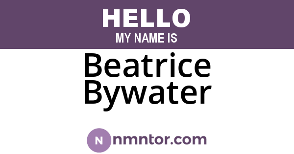Beatrice Bywater