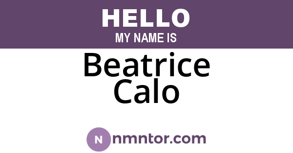 Beatrice Calo
