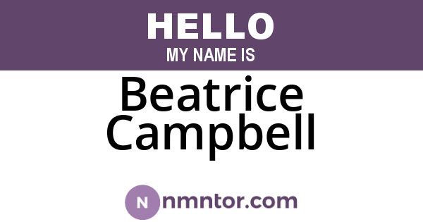 Beatrice Campbell