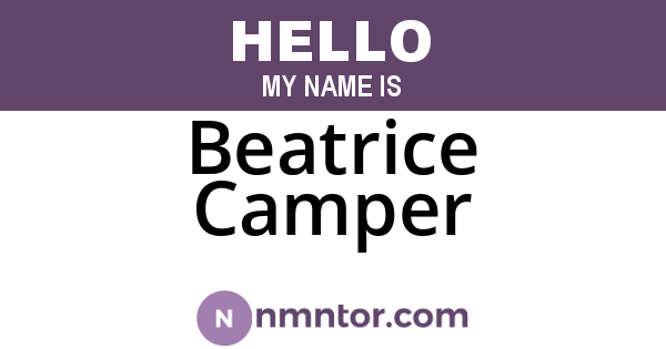 Beatrice Camper