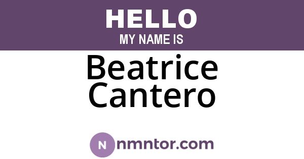 Beatrice Cantero