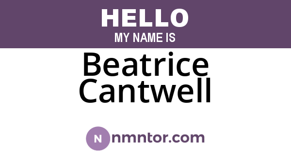Beatrice Cantwell