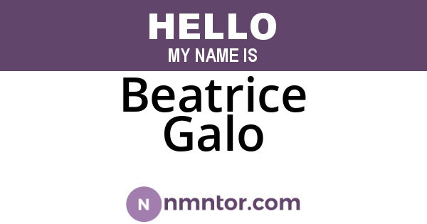 Beatrice Galo