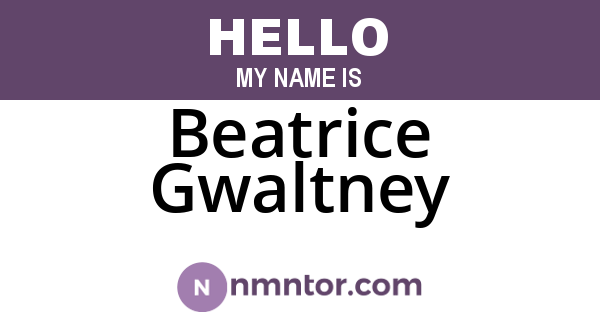 Beatrice Gwaltney