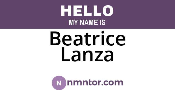Beatrice Lanza