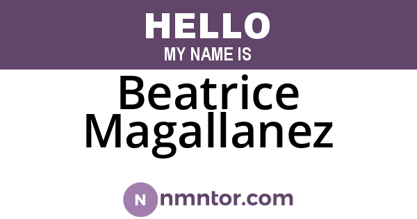 Beatrice Magallanez