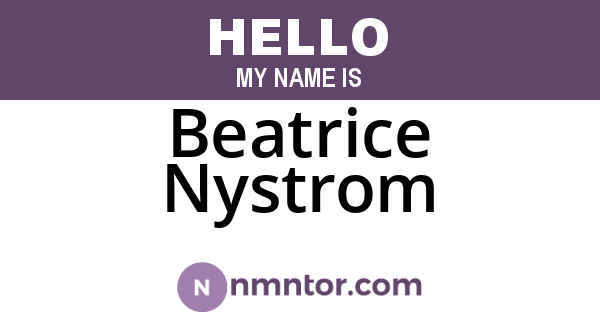 Beatrice Nystrom