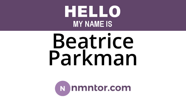 Beatrice Parkman