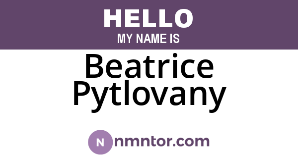Beatrice Pytlovany