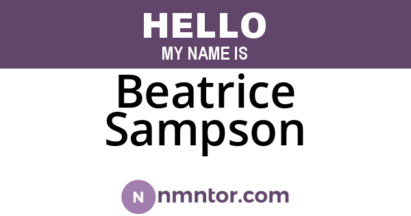 Beatrice Sampson