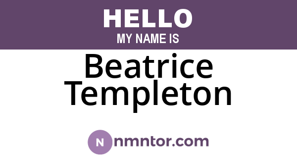 Beatrice Templeton