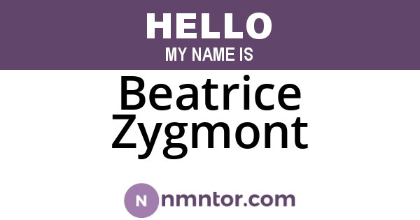 Beatrice Zygmont