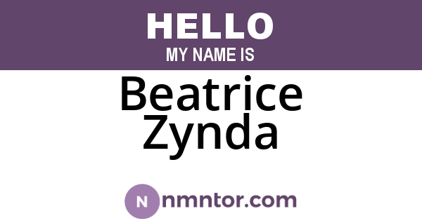 Beatrice Zynda