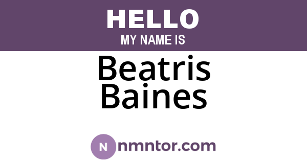 Beatris Baines