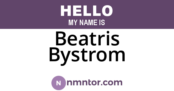 Beatris Bystrom