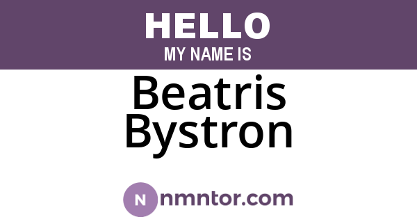 Beatris Bystron
