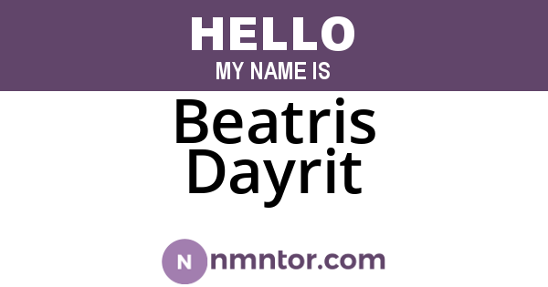 Beatris Dayrit